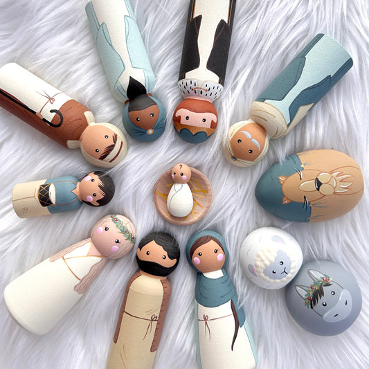Wooden children’s nativity set