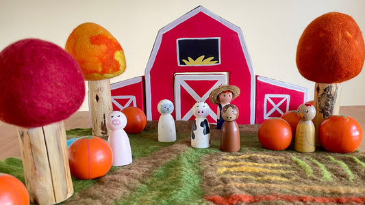 Felt and Wood Trees - Autumn