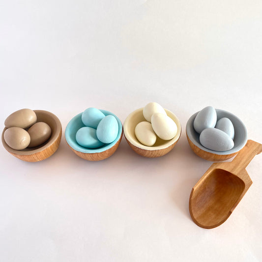 Egg Sorting Bowl Set - Natural Colours