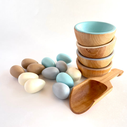 Egg Sorting Bowl Set - Natural Colours