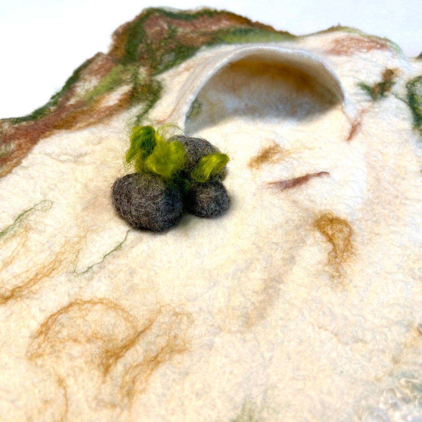 Wet Felted Beach Scene Play Mat
