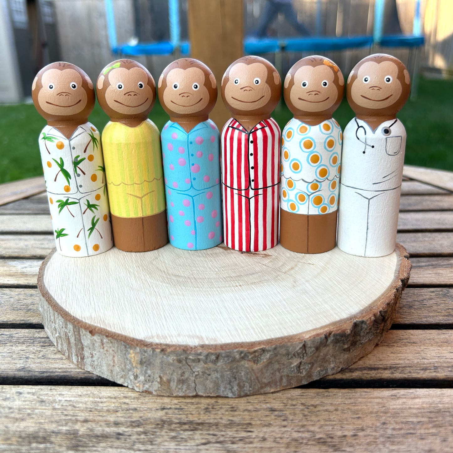 Five Little Monkeys Peg Set