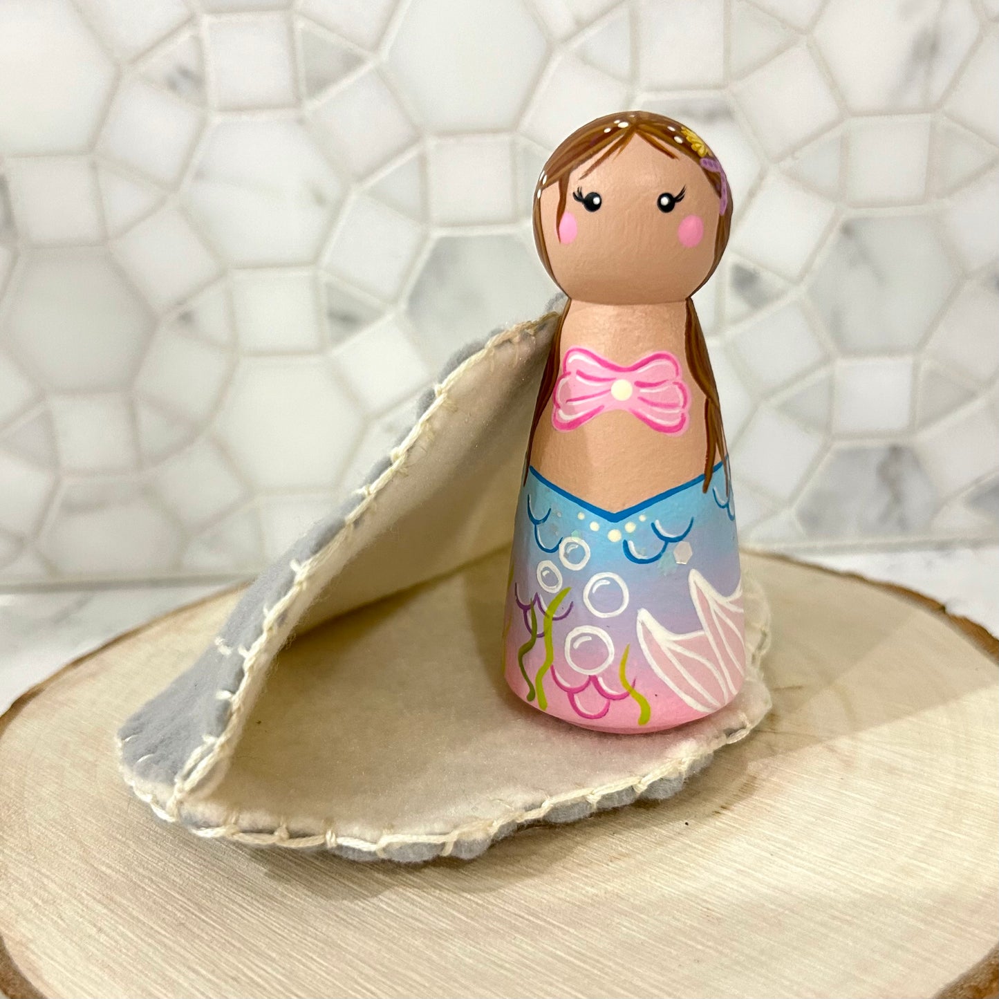 Mermaid in Clamshell Bed