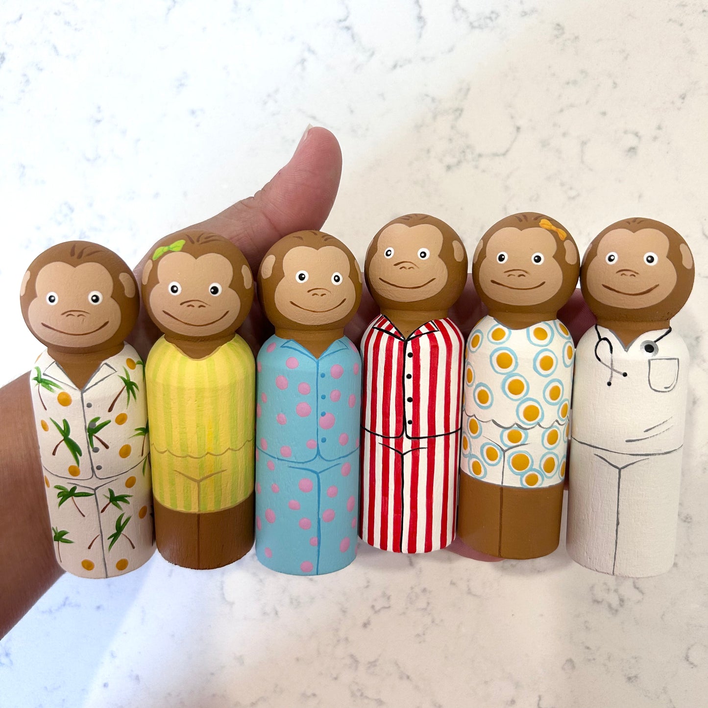 Five Little Monkeys Peg Set