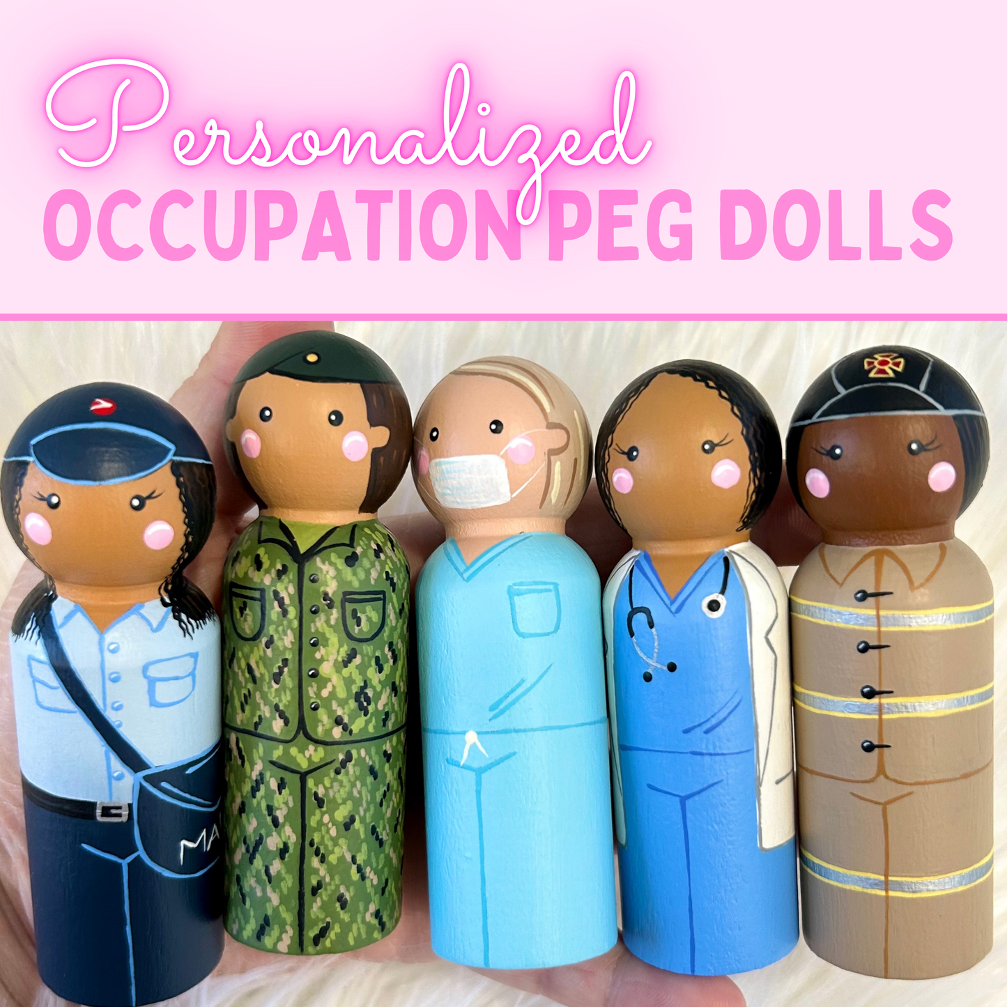Personalized Occupation Peg Doll