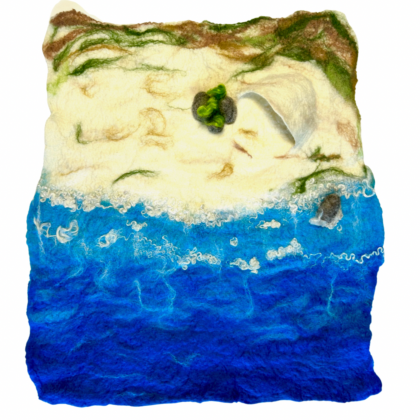 Wet Felted Beach Scene Play Mat