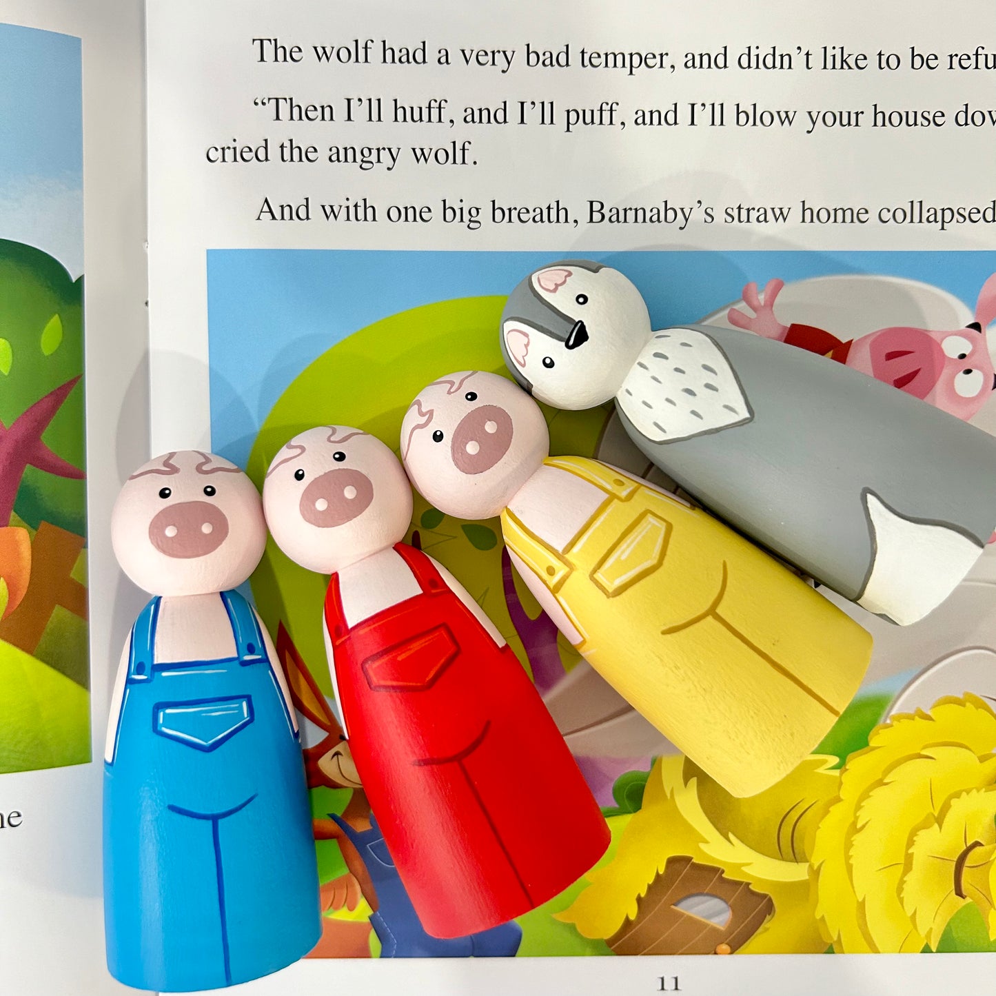 The Three Little Pigs Story Peg Set