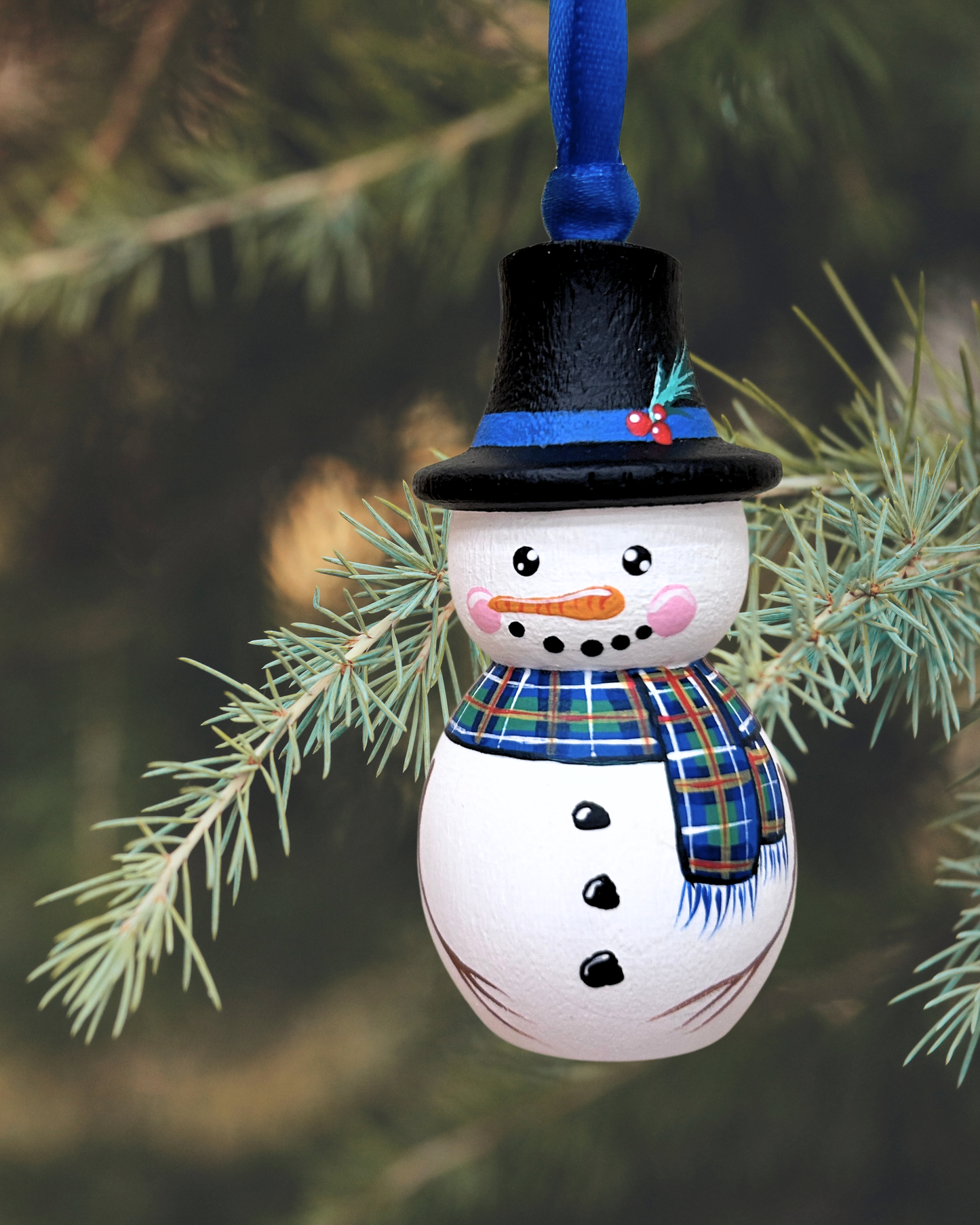 Nova Scotia Tartan Snowman Ornament