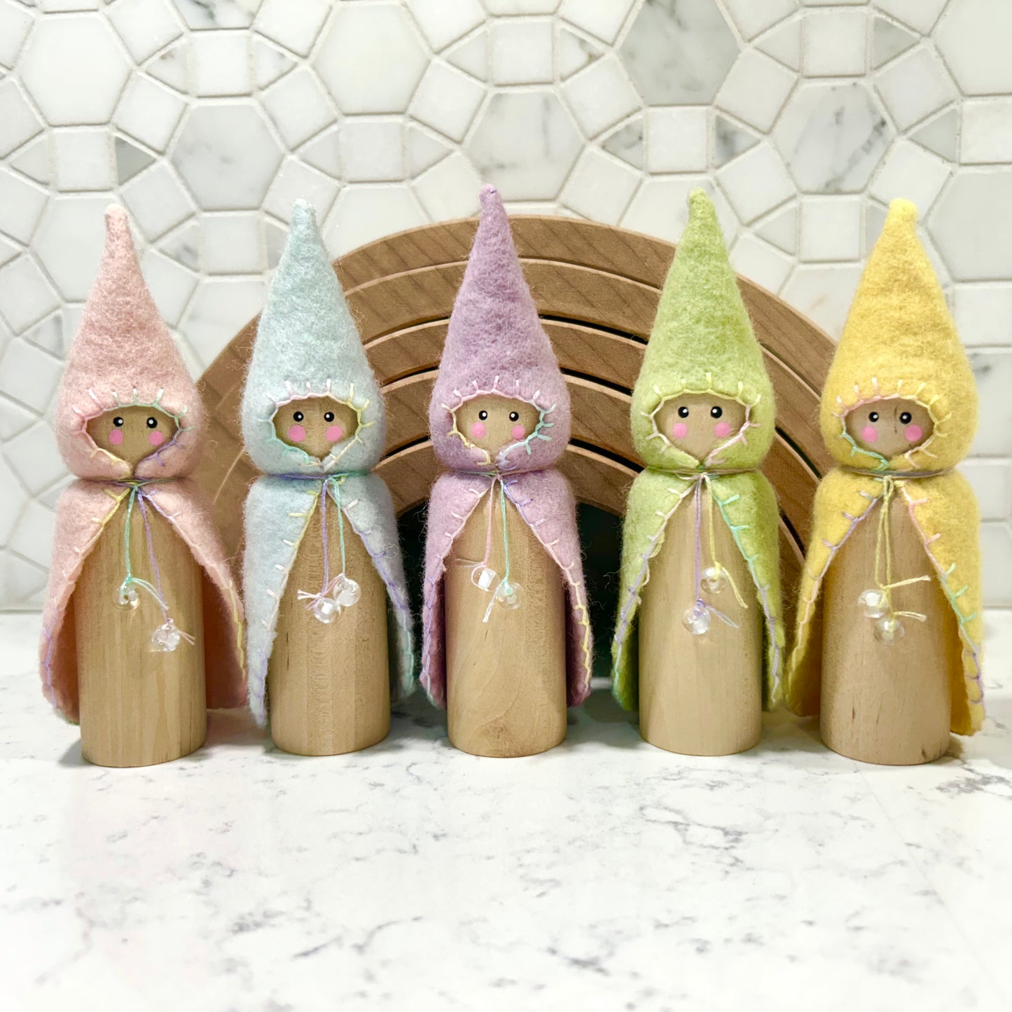 Spring Pastel Steiner-Inspired Gnome Set