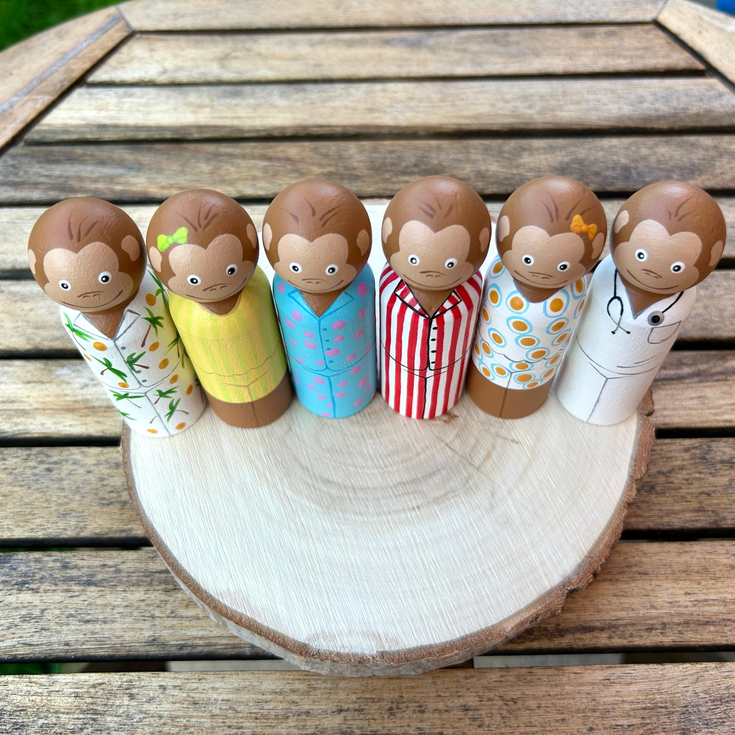 Five Little Monkeys Peg Set