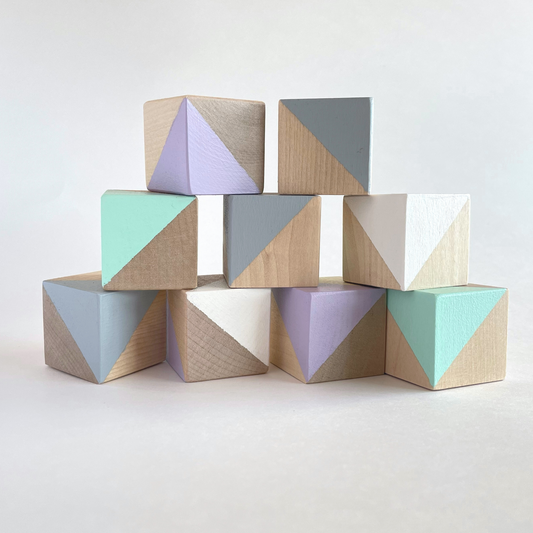 Stacking Blocks - Violet/Mint