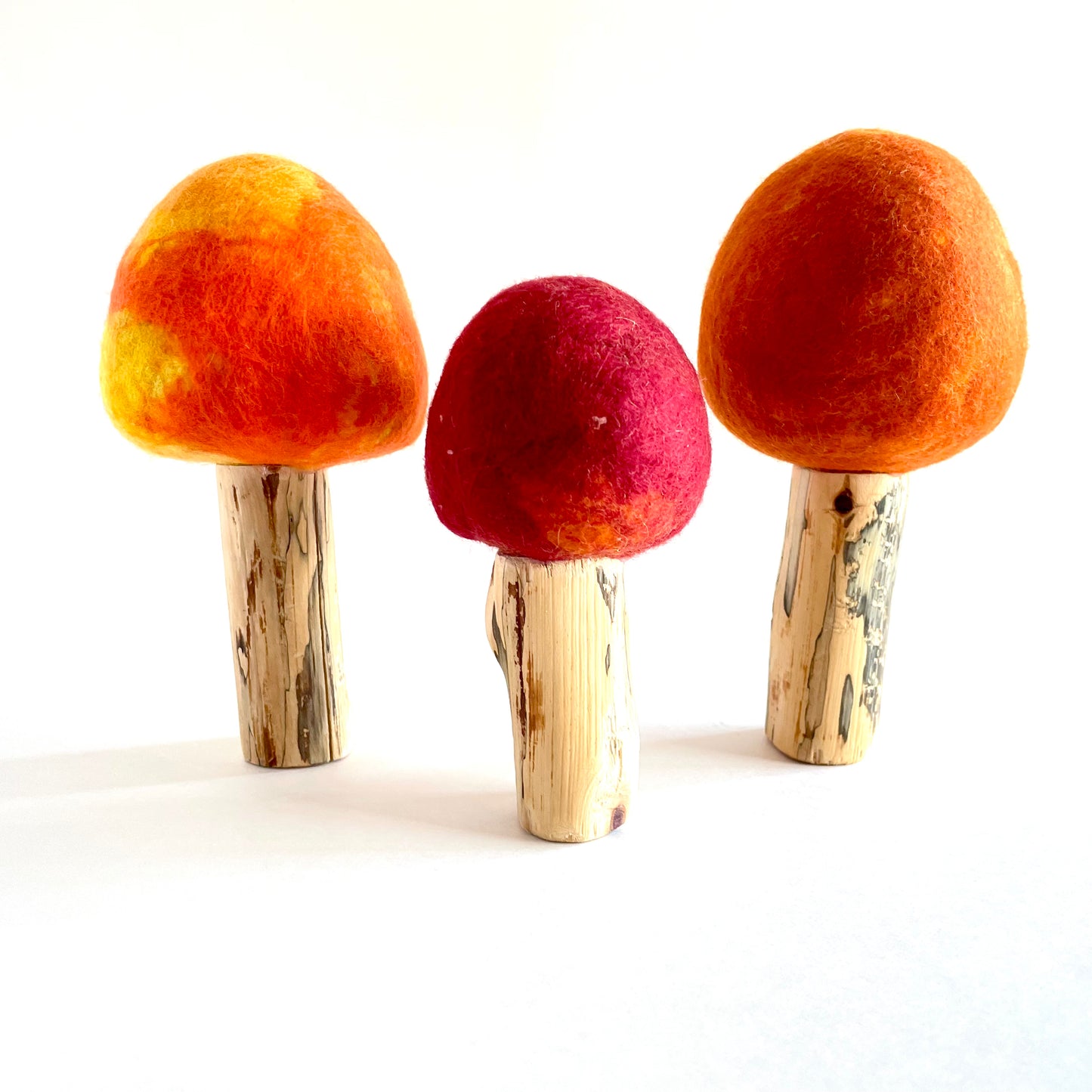 Felt and Wood Trees - Autumn