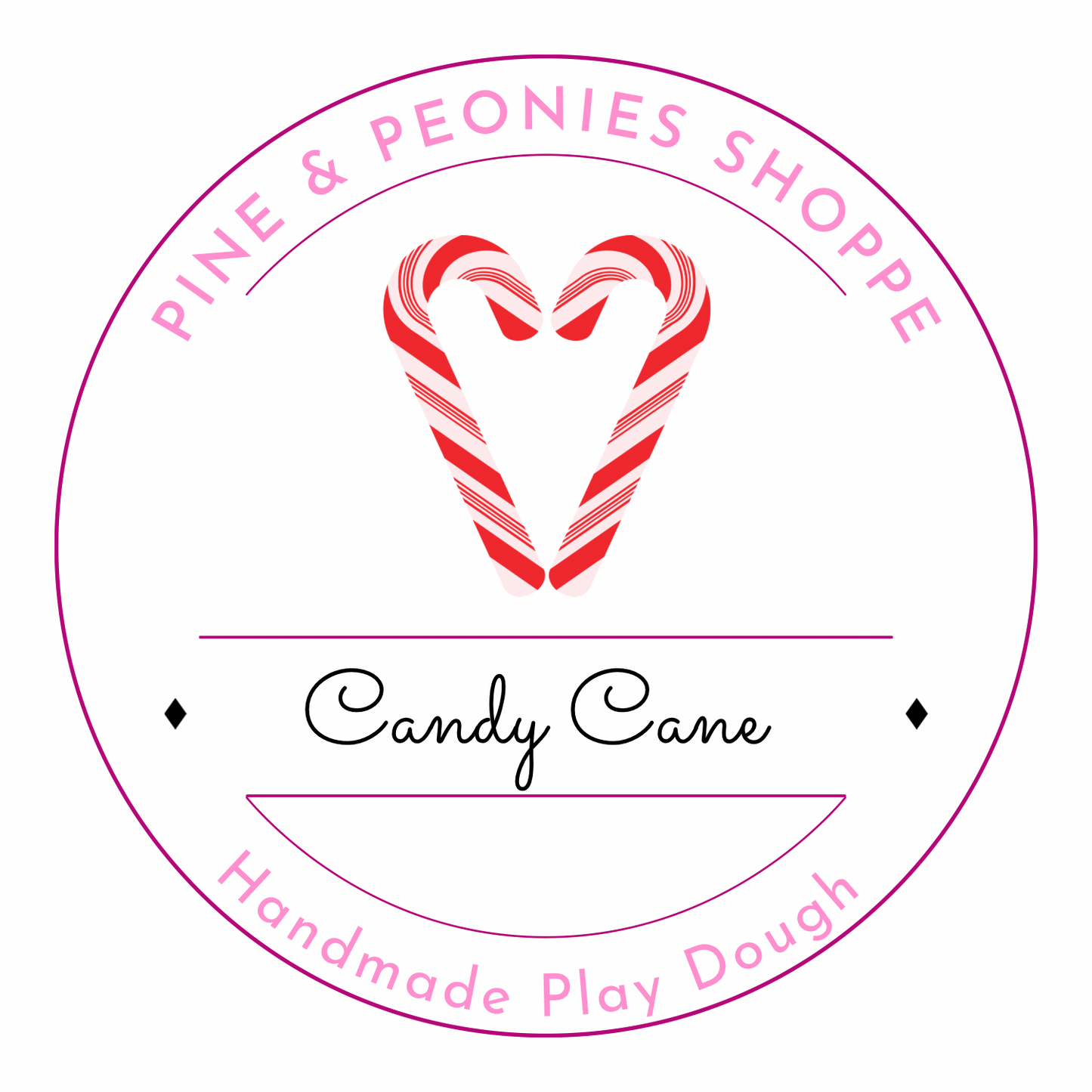 Handmade Play Dough - Candy Cane