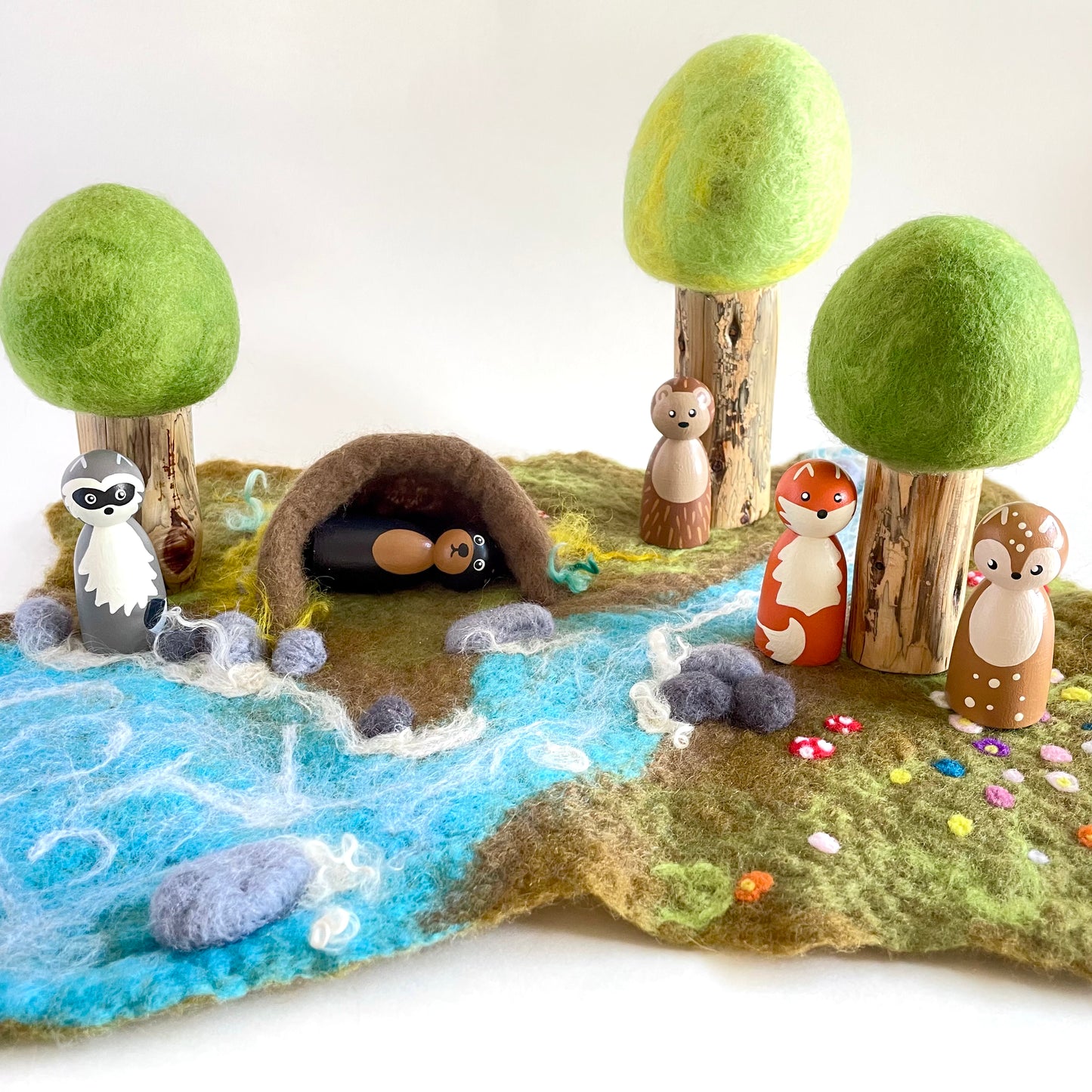 Felt and Wood Trees - Summer