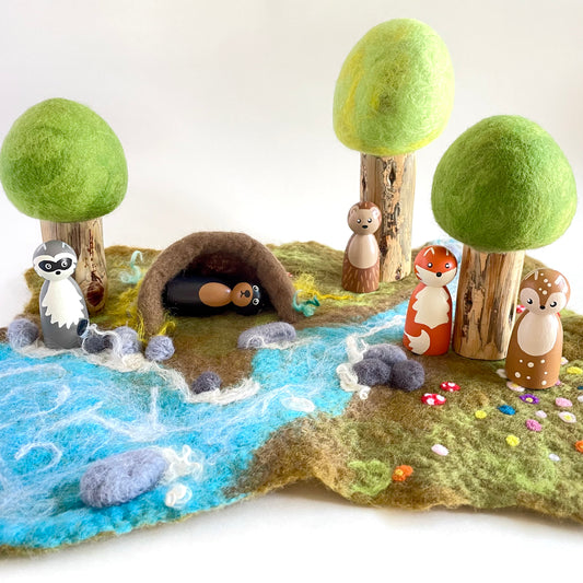 Felt and Wood Trees - Summer