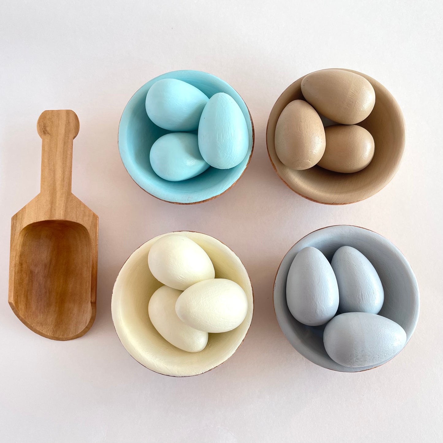 Egg Sorting Bowl Set - Natural Colours