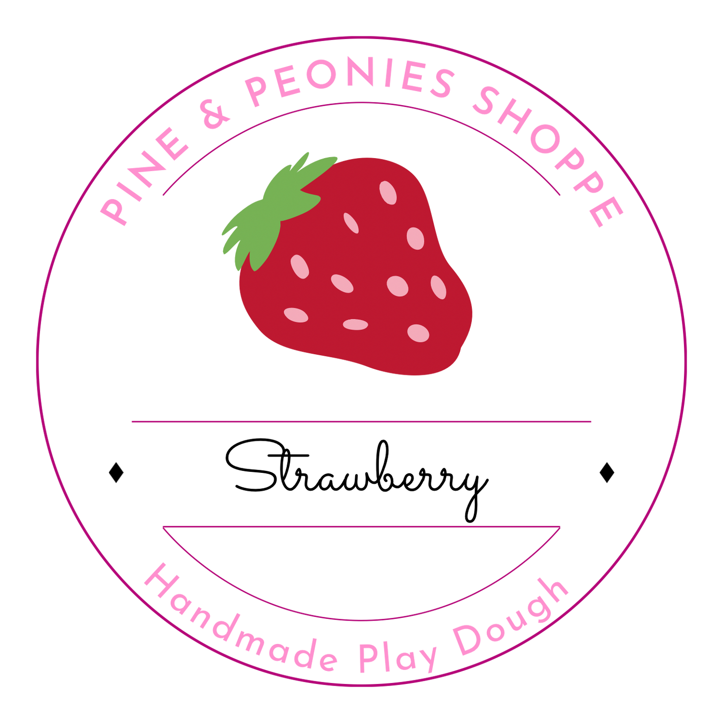 Handmade Play Dough - Strawberry